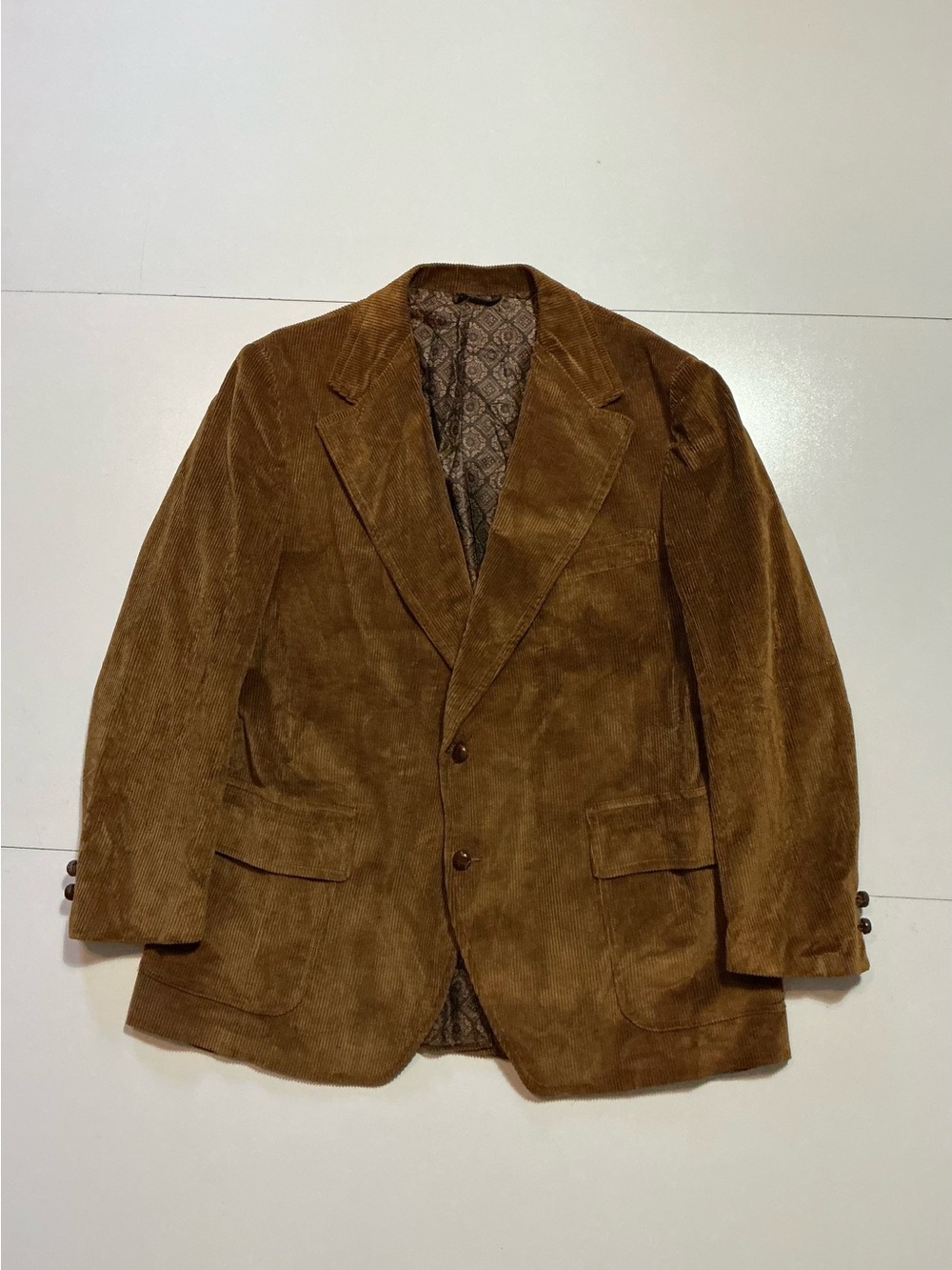 Vintage The Sovereign Barry Corduroy Two Button Lined Sportscoat Blazer Jacket